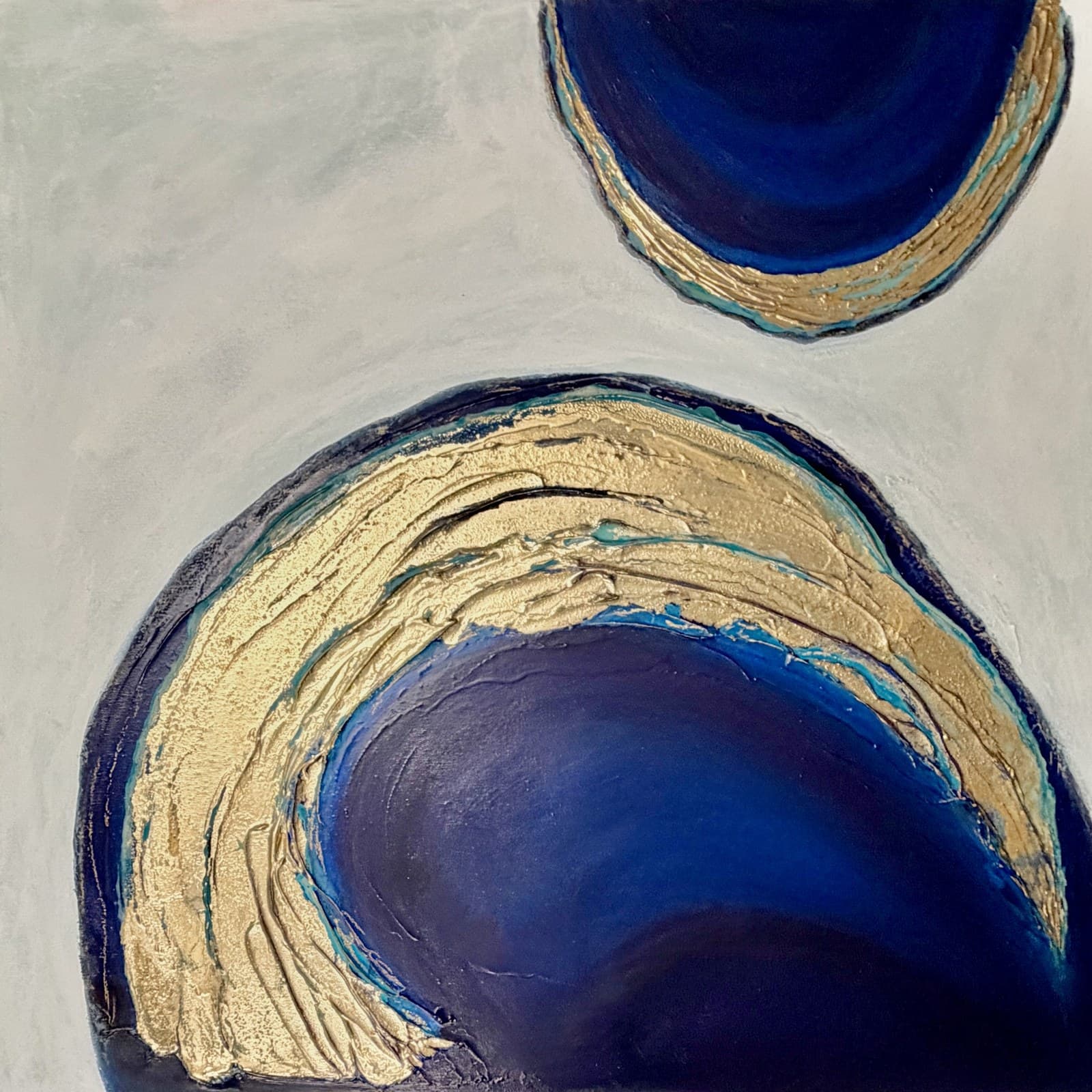 Sapphire Moon, abstraktes Original von Isabella Laudenbacher